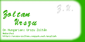zoltan urszu business card